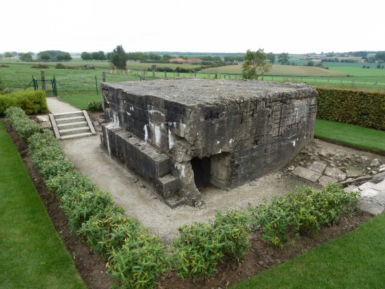 one of the many pillboxes captured by the New Zealanders during the battle of Messines Ridge 1917